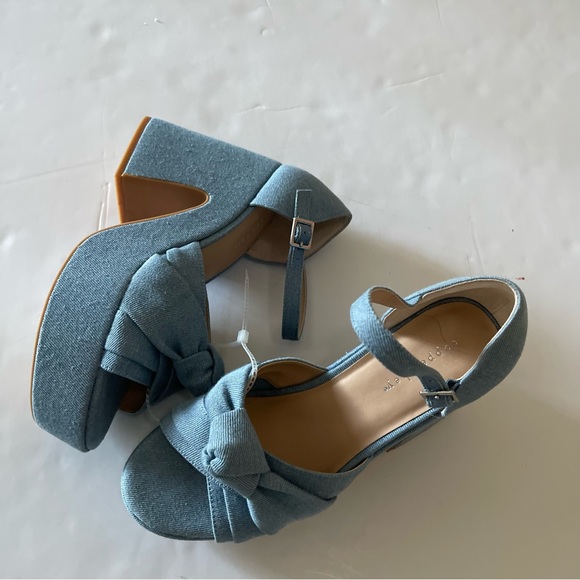 Women’s Denim Chunky Platform Sandals - Picture 3 of 6